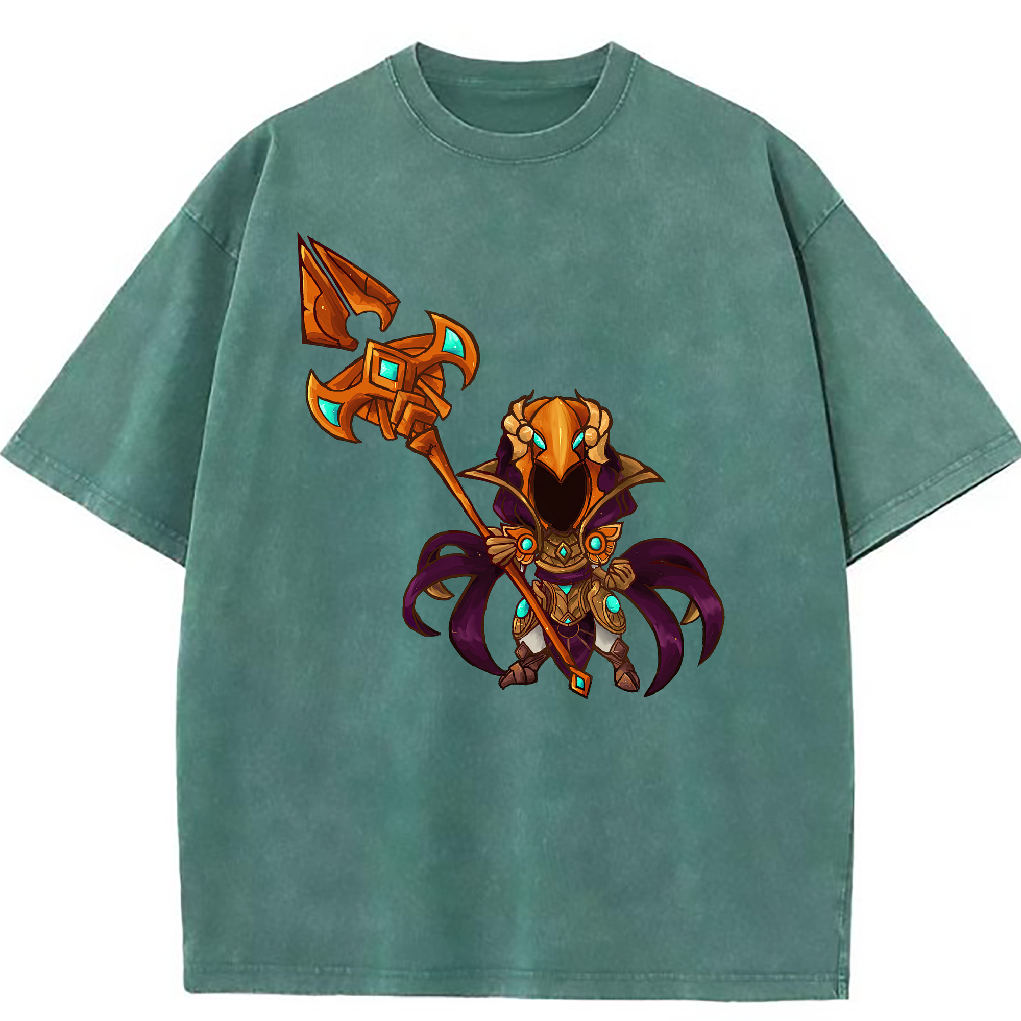 （画像用） リーグ・オブ・レジェンド League of Legends LOL 綿100% ヴィンテージ風 半袖Tシャツ（フロントプリント）